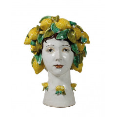 FRAUENKOPF-VASE ZITRONEN