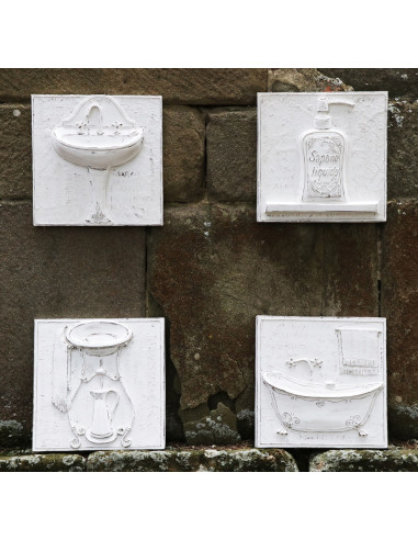BATHROOM SET PLAQUE