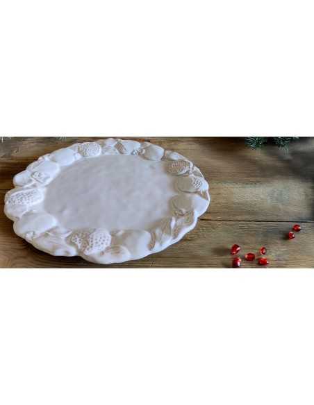 PIATTO PRESENTAZIONE 33CM "MELOGRANO" BIANCO